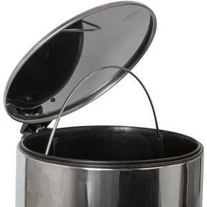 Round Stainless Steel Kitchen Pedal Bin - 30L - White by Harbour Housewares