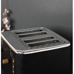 Kaiseki Black Four Slot Toaster