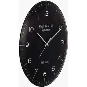 Dome Glass Wall Clock - Black by Pacific Lifestyle