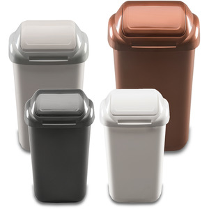 Waste Bin with Secure Lid 15-30-50L - White / 15l by Home Centre