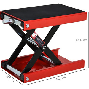 DURHAND 500kg Steel Motorbike Repair Lift - Black and red by DURHAND