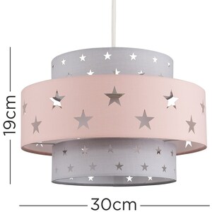 Weaver Pink Ceiling Pendant Shade - Pink by ValueLights