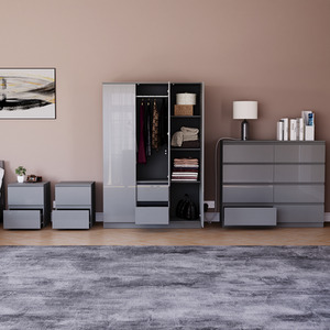 Vida Designs Glinton 4 Piece FSC Bedroom Set - Grey by Vida Designs