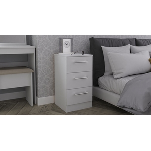 Devon Ready Assembled 3 Piece Bedroom Set - Grey Matt / 4