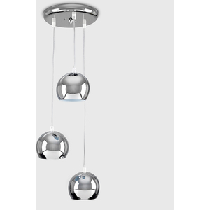 Retro Silver Chrome 3 Way Droplet Pendant Ceiling Light - Silver by ValueLights
