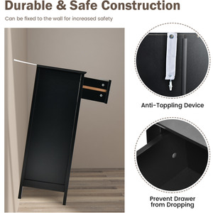 Floor Storage Cabinet with Drawer by Costway