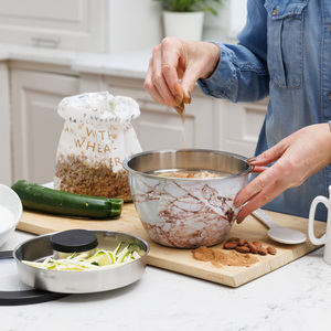 S'well Calacatta Gold Salad Bowl Kit, 1.9L - Gold by SWELL