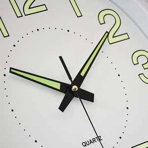 Luminous Wall Clock with Silent Quartz - Light Green by Livingandhome