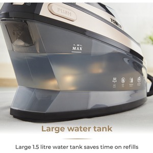 Ceraglide 2400W 1.5L Steam Gen Champagne Gold and Black - Champagne Gold by Tower