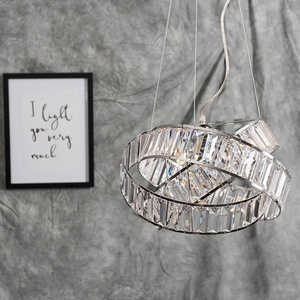 Modern 3 Way Chrome And Clear Acrylic Jewel Ring Pendant Ceiling Light - Silver by ValueLights