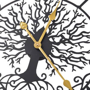 Metal Minimalist Arabic Numerals Wall Clock - Black by Livingandhome