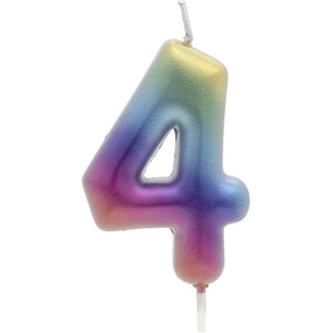 Metallic Rainbow Numbered Candle 0-9 Set by My Party