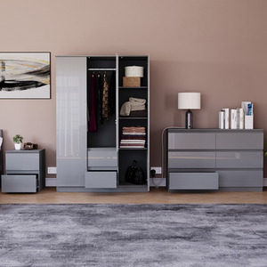 Vida Designs Glinton 3 Piece FSC Bedroom Set - Grey by Vida Designs