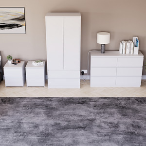 Denver Bedroom Set (2 Drawer Bedside (x2), 6 Drawer Chest, 2 Door Wardrobe) by Vida Designs