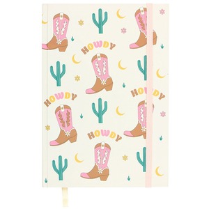 Howdy Cowboy Boot Notebook Journal with Sticker Sheet - A5 by Kingsbury Gifts