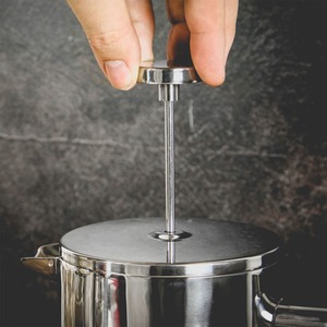 French Press Cafetiere Steel Coffee Maker FREE Filters and Spoons 1500ml - Silver by Maison & White