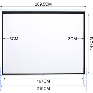 Manual Projector Screen Matt Pull Down Projection by Livingandhome