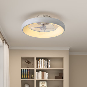 Circular LED Fan Light with Acrylic Light Ring by komore