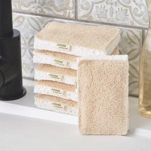Cooks Professional Eco Sponge Scourers - White / 6 by Cooks Professional