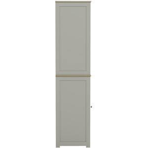 Priano 1 Door 2 Shelf Tall Cabinet - Grey by Vida Designs