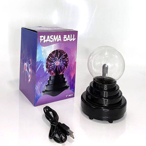 Mini Touch Sensitive Static Ball Plasma Magic Night Lamp - Magic Night Lamp / 4in