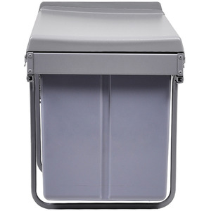 40L Kitchen Double Pull-Out Trash Can Under Cabinet - Grey by Livingandhome
