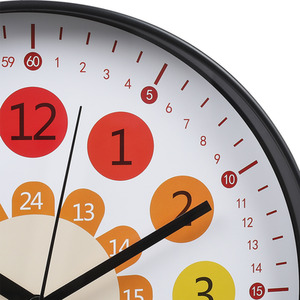 Kids Learning Silent Time Teaching Wall Clock - Colourful by Livingandhome