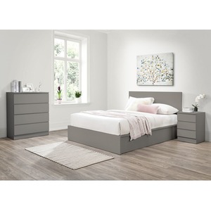 3 Piece Furniture Set Chest of Drawers Bedside Tables Birlea Oslo - Grey by Birlea