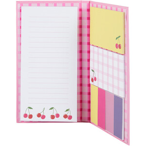 Magnetic Memo Pad with Sticky Notes - Pink