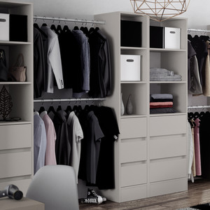 Spacepro 450mm Tower Unit with 3 Drawers - Dove Grey by Spacepro
