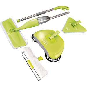 5 piece kit, spray mop and sweeper set - Green by Ewbank