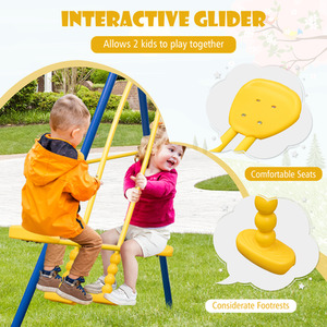 Garden Kids Swing Set - Blue by Costway