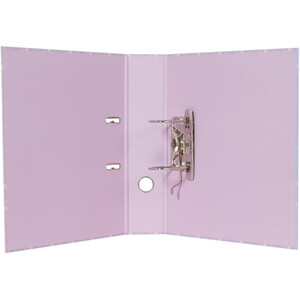 Lilac Check Lever Arch - Purple