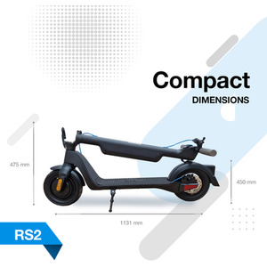 RS2 Electric Scooter - 350W - Black by Riley Scooters
