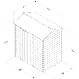 4LIFE Reverse Apex Shed 6x4 by Forest Garden