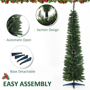 HOMCOM 6ft Artificial Pine Christmas Tree - Green by HOMCOM