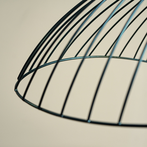 Wavy Wire Design Easy Fit Ceiling Pendant Light Shade In Black Metal Finish - Black by ValueLights