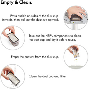 Handheld Mattress Vacuum Cleaner - White by VonHaus