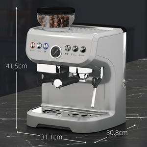 HOMCOM Espresso Machine with Integrated Bean Grinder Steam Wand by HOMCOM
