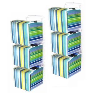 Wall Mounted Canvas 66 CD Storage Boxes for CD Toys Toiletries - Blue / Green / White / Yellow by Watsons