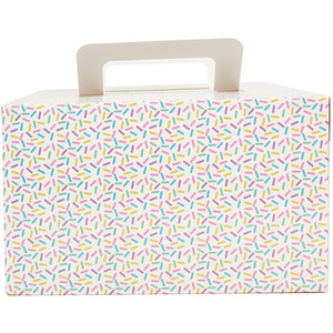 Pack of 2 Sprinkles Cake Box 25cm - Multicolour