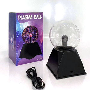 Mini Touch Sensitive Static Ball Plasma Magic Night Lamp - Magic Night Lamp / 4in