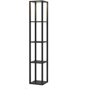4-Tier Floor Lamp Display Rack - Black