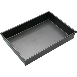 Set of 2 MasterClass Non-Stick 35cm x 24cm Rectangular Deep Pans - Grey by MasterClass