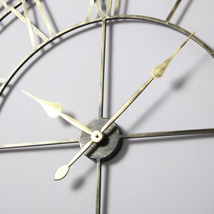 Skeleton Large Wall Clock - Black & Gold by Home Garden Direct
