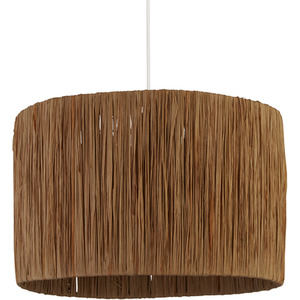 Large Natural Raffia Shade - Brown by Lighting Collection