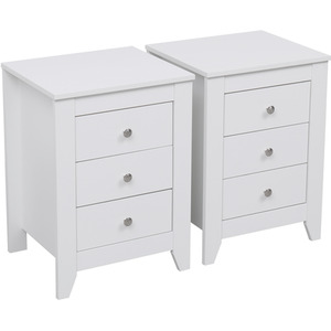 HMD White Wooden Bedroom 3 or 4 Pieces Set by HMD Furniture