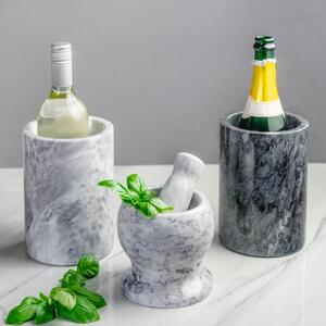 Marble Wine Bottle Cooler - 13cm - Grey by Argon Tableware
