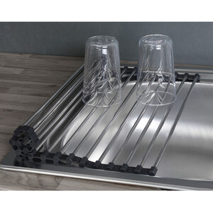 Roll Up Dish Drying Rack - Silver