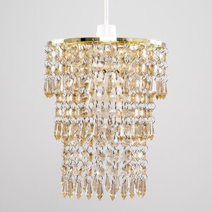 Gold Ceiling Pendant Droplets Shade - Gold by ValueLights